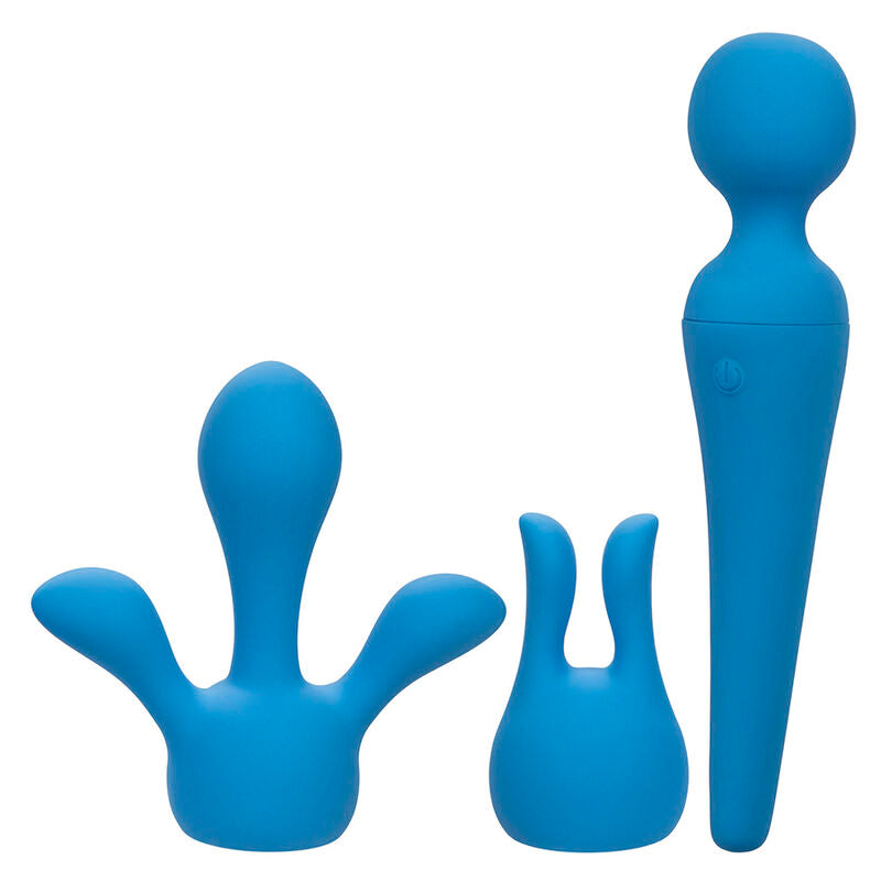 CALEXOTICS - COUTURE KIT VIBRADOR WAND 10 VIBRACIONES AZUL CALEXOTICS