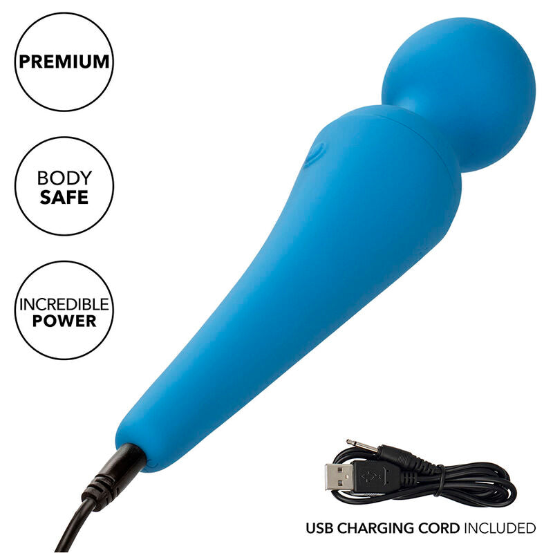 CALEXOTICS - COUTURE KIT VIBRADOR WAND 10 VIBRACIONES AZUL CALEXOTICS