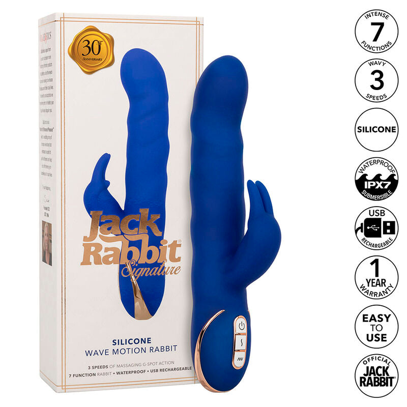 CALEXOTICS - JACK VIBRADOR RABBIT MOVIMIENTO DE ONDAS AZUL CALEXOTICS