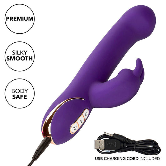 CALEXOTICS - JACK VIBRADOR RABBIT Y ESTIMULADOR 7 NIVELES DE VIBRACIÓN Y SUCCIÓN AZUL CALEXOTICS