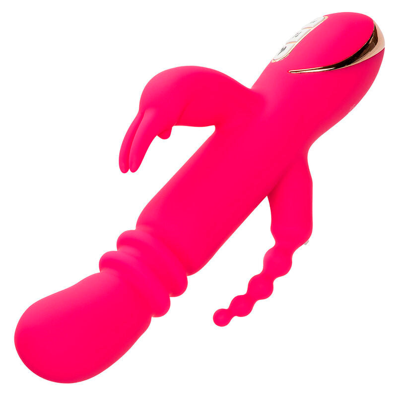 CALEXOTICS - JACK FANTASY TRIPLE VIBRADOR CALENTABLE RABBIT ROSA CALEXOTICS