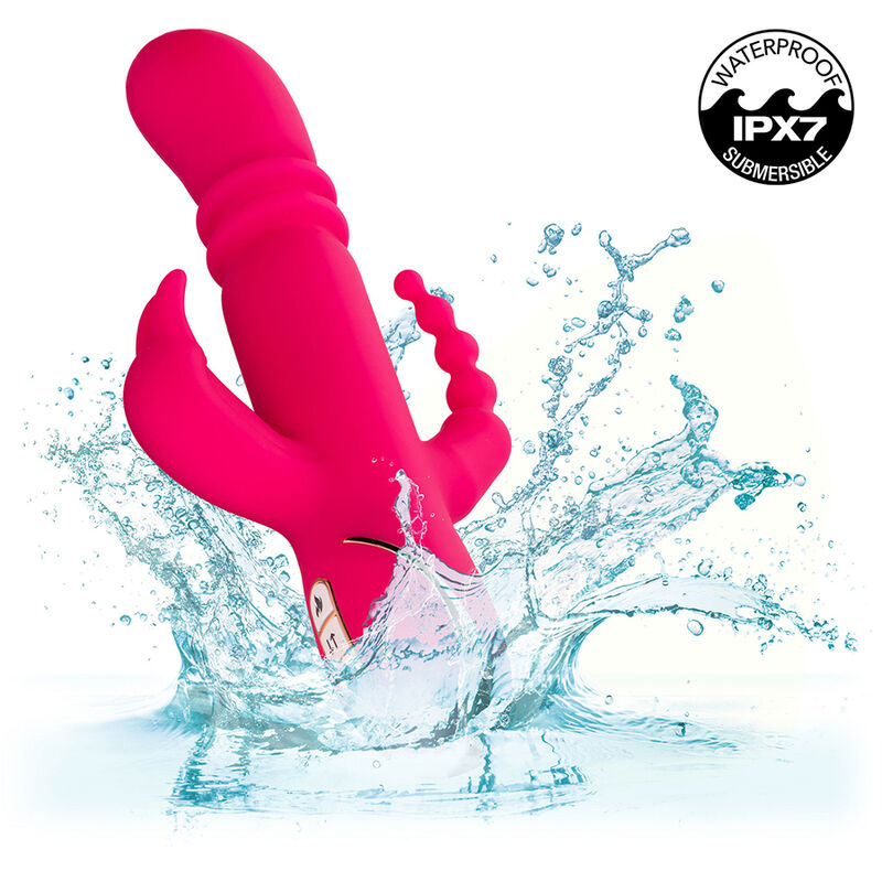 CALEXOTICS - JACK FANTASY TRIPLE VIBRADOR CALENTABLE RABBIT ROSA CALEXOTICS