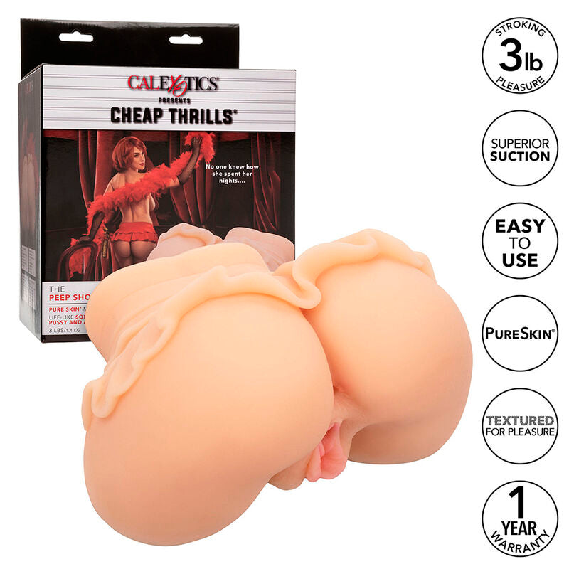 CALEXOTICS - THE PEEP SHOW GIRL DOBLE MASTURBADOR REALÍSTICO NATURAL CALEXOTICS