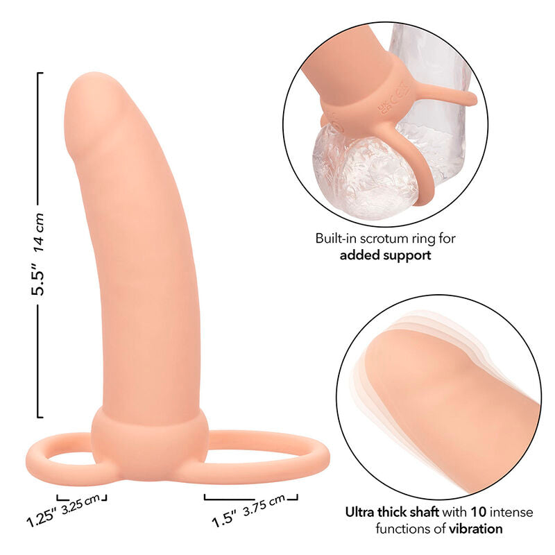 CALEXOTICS - MAXX DOBLE PENETRADOR GRUESO 10 VIBRACIONES NATURAL CALEXOTICS