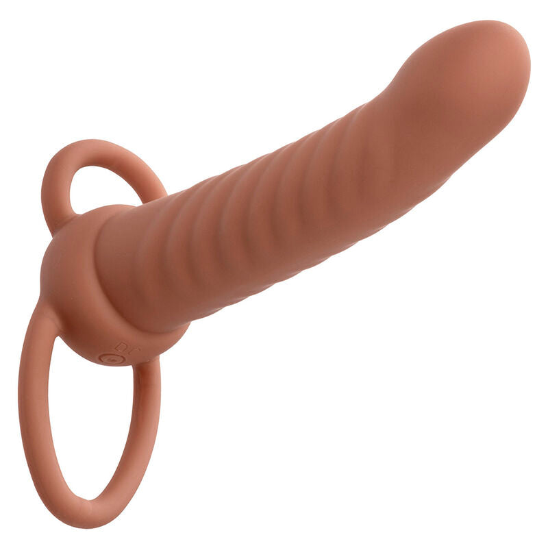 CALEXOTICS - MAXX DOBLE PENETRADOR ACANALADO 10 VIBRACIONES MULATO CALEXOTICS