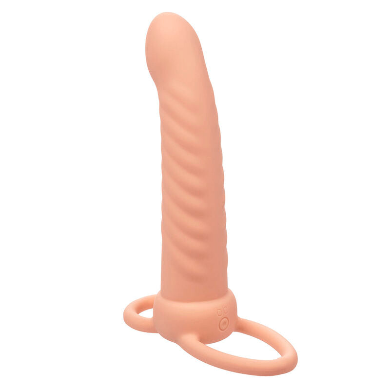 CALEXOTICS - MAXX DOBLE PENETRADOR ACANALADO 10 VIBRACIONES NATURAL CALEXOTICS