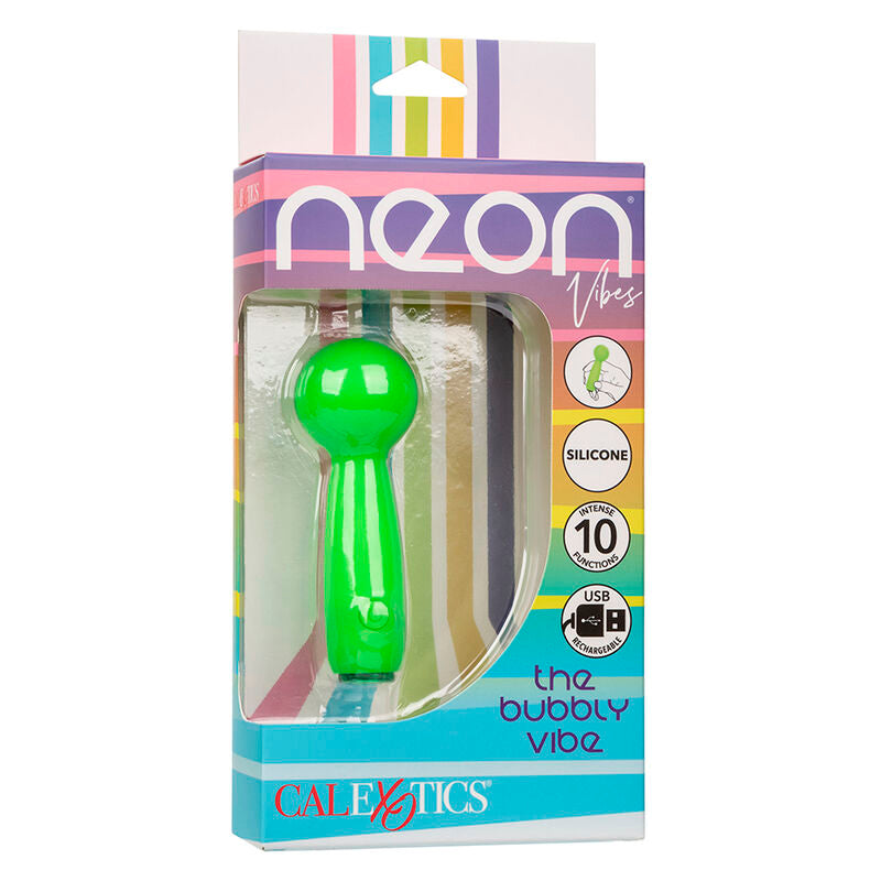 CALEXOTICS - NEON VIBES THE BUBBLY VIBE MINI MASAJEADOR 10 VIBRACIONES VERDE CALEXOTICS