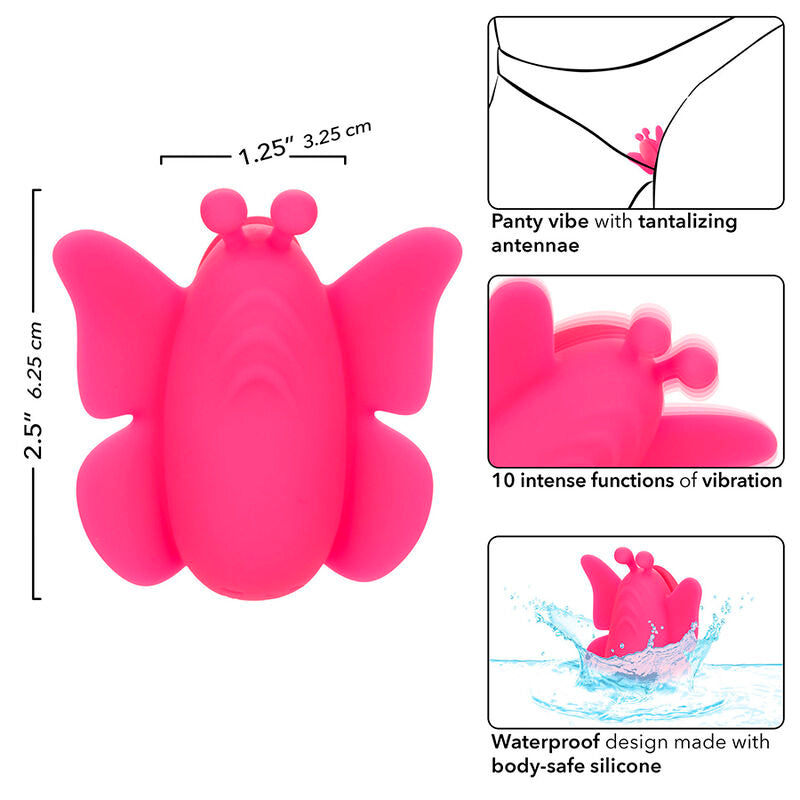 CALEXOTICS - NEON VIBES THE FLUTTER VIBE ESTIMULADOR 10 VIBRACIONES ROSA CALEXOTICS