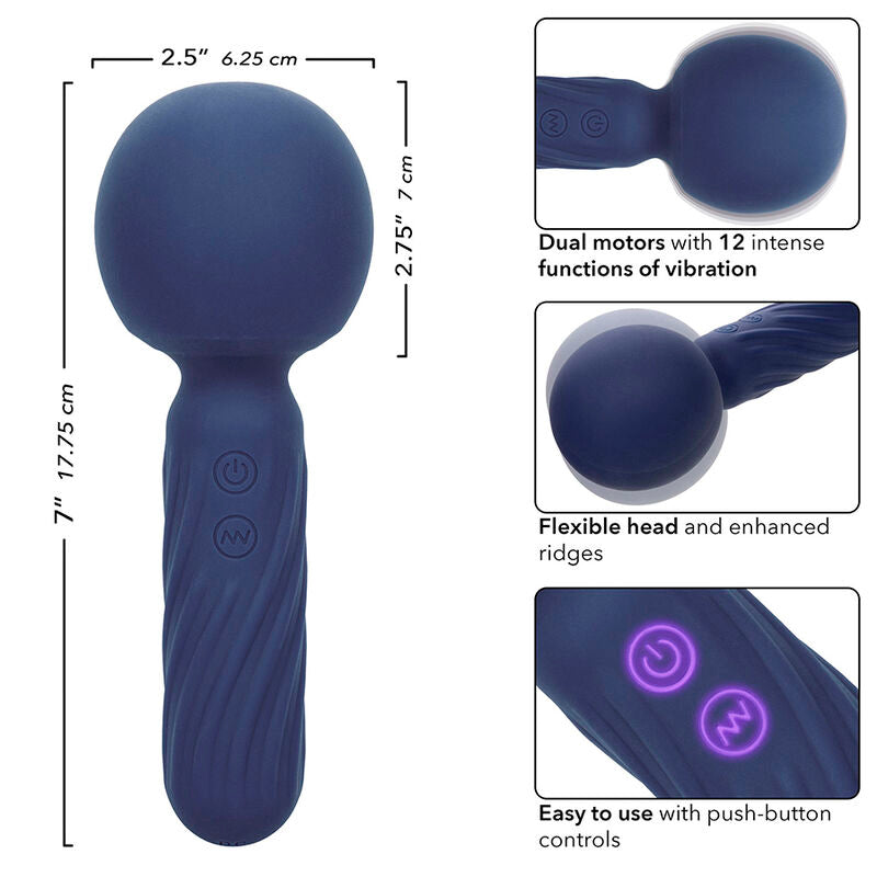 CALEXOTICS - CHARISMA SEDUCTION MASAJEADOR 12 FUNCIONES 17,75 CM X 6,25 CM MORADO CALEXOTICS