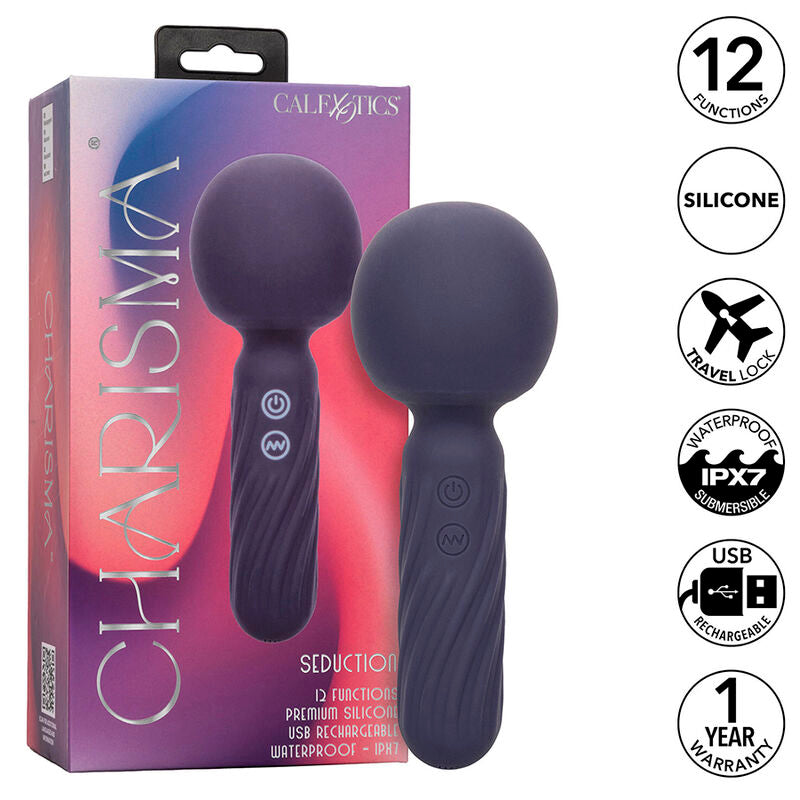 CALEXOTICS - CHARISMA SEDUCTION MASAJEADOR 12 FUNCIONES 17,75 CM X 6,25 CM MORADO CALEXOTICS
