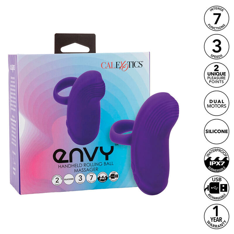 CALEXOTICS - ENVY MASAJEADOR DE BOLA RODANTE 7 VIBRACIONES MORADO CALEXOTICS