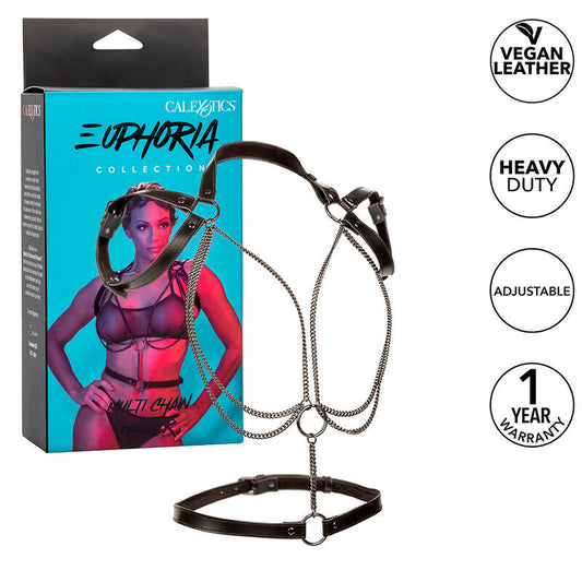CALEXOTICS - EUPHORIA ARNÉS ESTILO CABESTRO CON MÚLTIPLES CADENAS PREMIUM CALEXOTICS