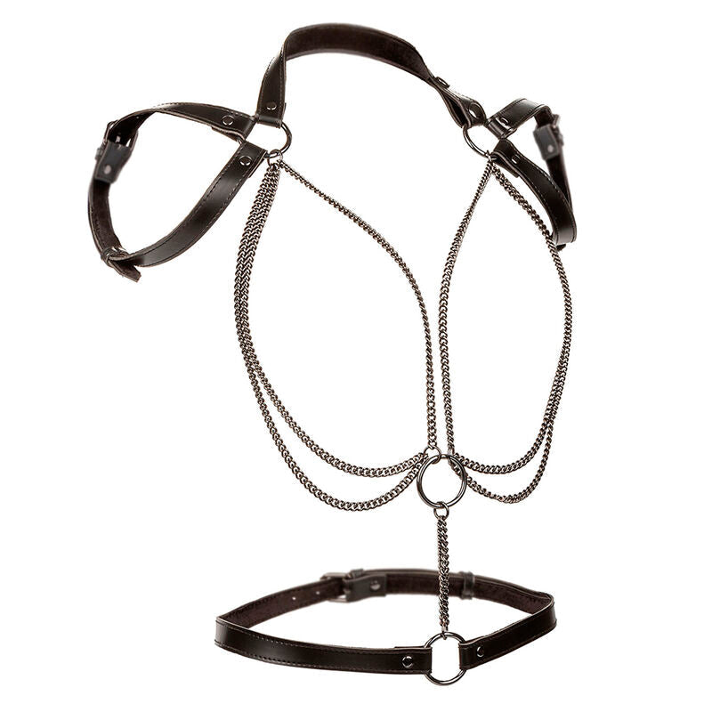 CALEXOTICS - EUPHORIA ARNÉS ESTILO CABESTRO CON MÚLTIPLES CADENAS PREMIUM TALLA PLUS CALEXOTICS