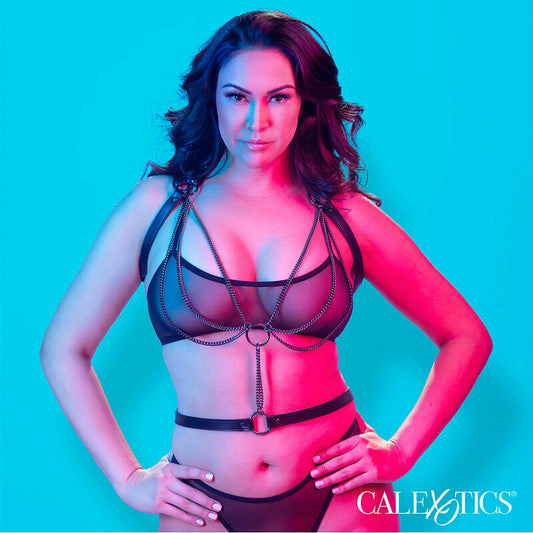 CALEXOTICS - EUPHORIA ARNÉS ESTILO CABESTRO CON MÚLTIPLES CADENAS PREMIUM TALLA PLUS CALEXOTICS