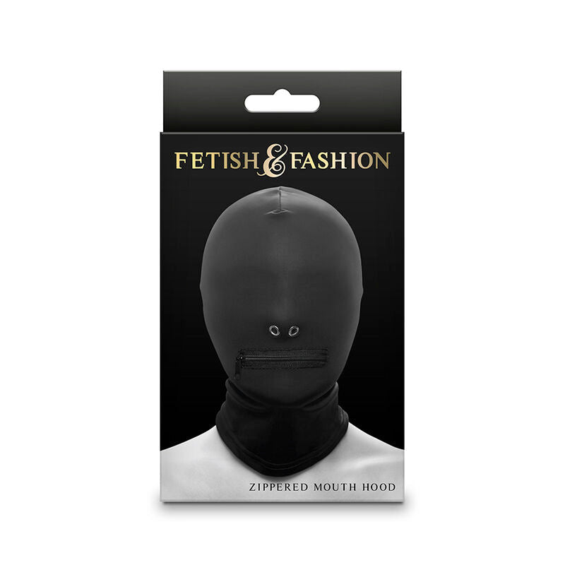 NS NOVELTIES - FETISH & FASHION PASAMONTAÑAS COMPLETO CON CREMALLERA NYLON NEGRO NS NOVELTIES