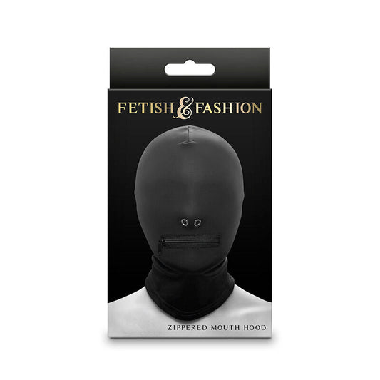 NS NOVELTIES - FETISH & FASHION PASAMONTAÑAS COMPLETO CON CREMALLERA NYLON NEGRO NS NOVELTIES
