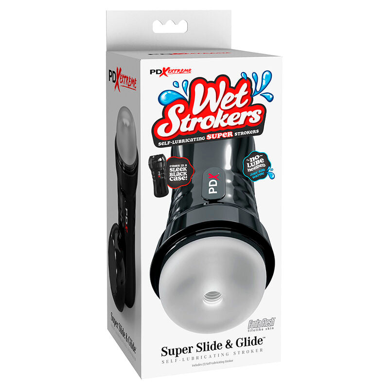 PDX EXTREME - SLIDE & GLIDE MASTURBADOR AUTOLUBRICANTE TRANSPARENTE PDX EXTREME