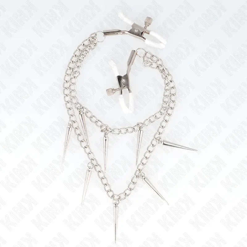 KINK - PINZAS PARA PEZONES CON CADENA DE PÚAS 30 CM KINK NIPPLE GRIP