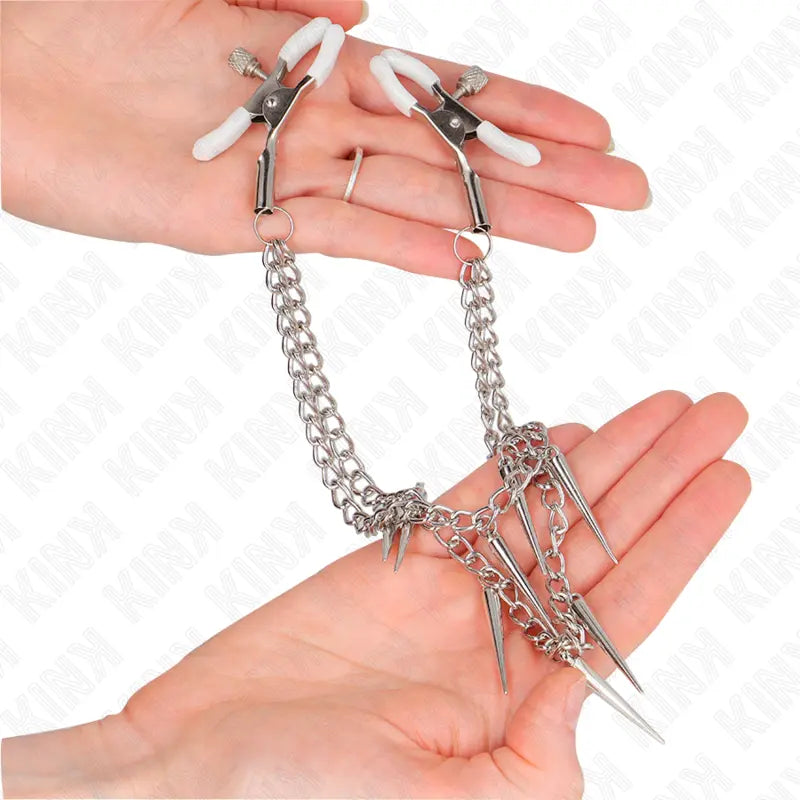 KINK - PINZAS PARA PEZONES CON CADENA DE PÚAS 30 CM KINK NIPPLE GRIP