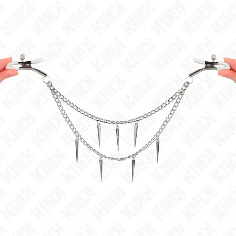 KINK - PINZAS PARA PEZONES CON CADENA DE PÚAS 30 CM KINK NIPPLE GRIP