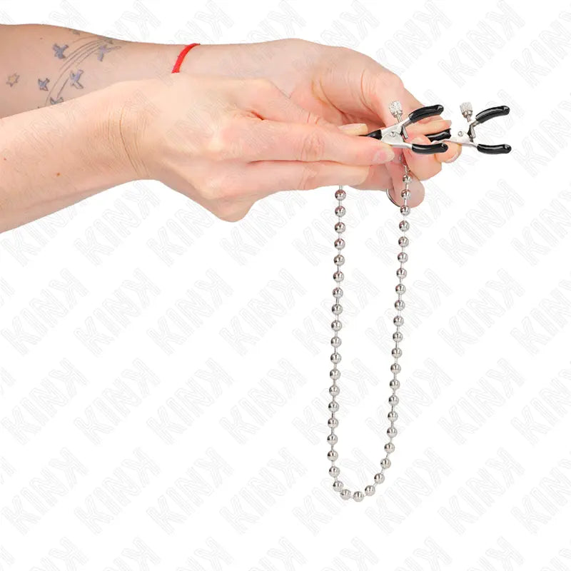 KINK - PINZAS PARA PEZONES CON CADENA DE BOLAS 30 CM KINK NIPPLE GRIP