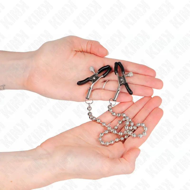 KINK - PINZAS PARA PEZONES CON CADENA DE BOLAS 30 CM KINK NIPPLE GRIP