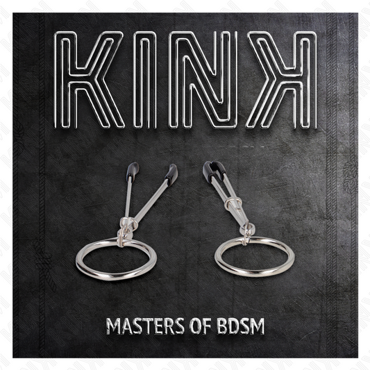 KINK - PINZAS PARA PEZONES FINA CON ARO PLATEADO 7 CM KINK NIPPLE GRIP
