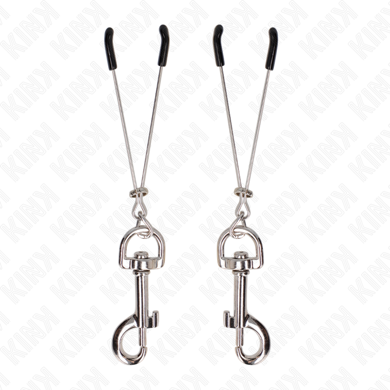 KINK - PINZAS PARA PEZONES FINA CON GANCHO PLATEADO 7 CM KINK NIPPLE GRIP