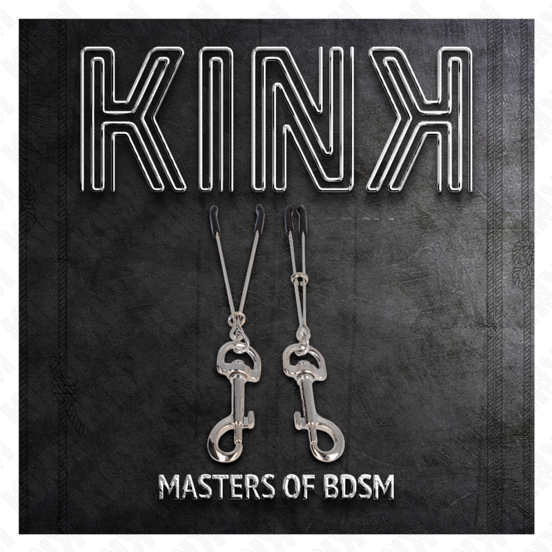 KINK - PINZAS PARA PEZONES FINA CON GANCHO PLATEADO 7 CM KINK NIPPLE GRIP