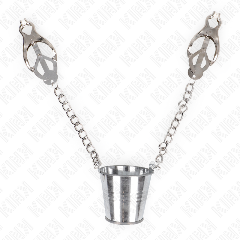 KINK - PINZAS PARA PEZONES CON CUBO PLATEADO KINK NIPPLE GRIP