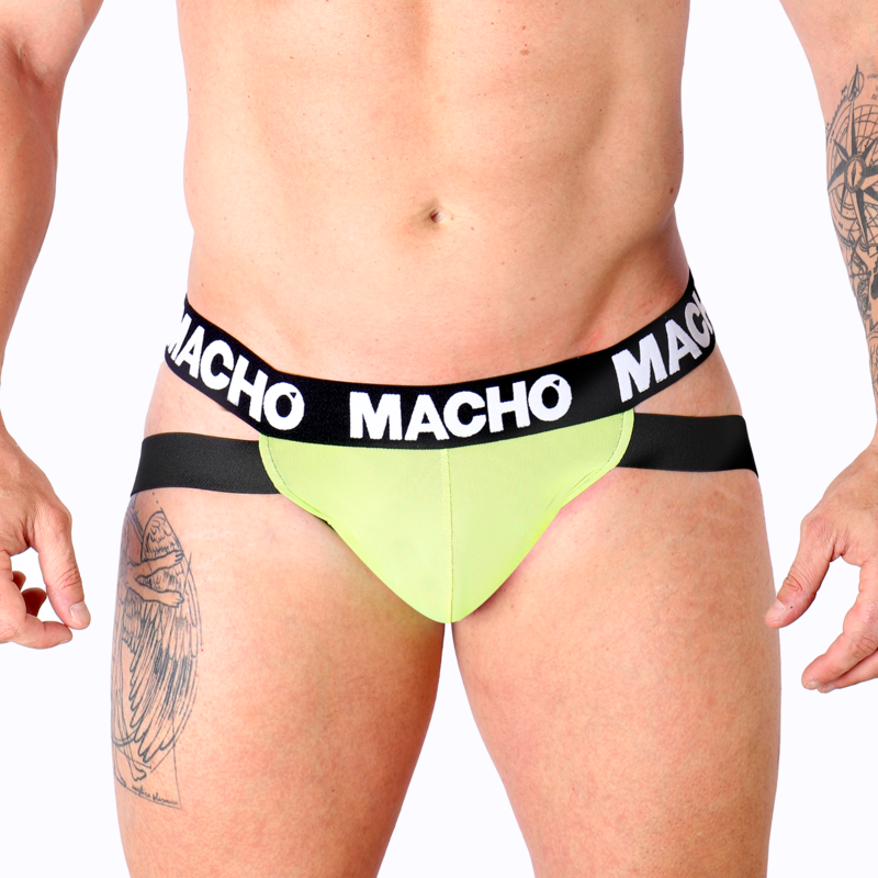 MACHO - MX28FA JOCK VERDE FLUOR S MACHO UNDERWEAR