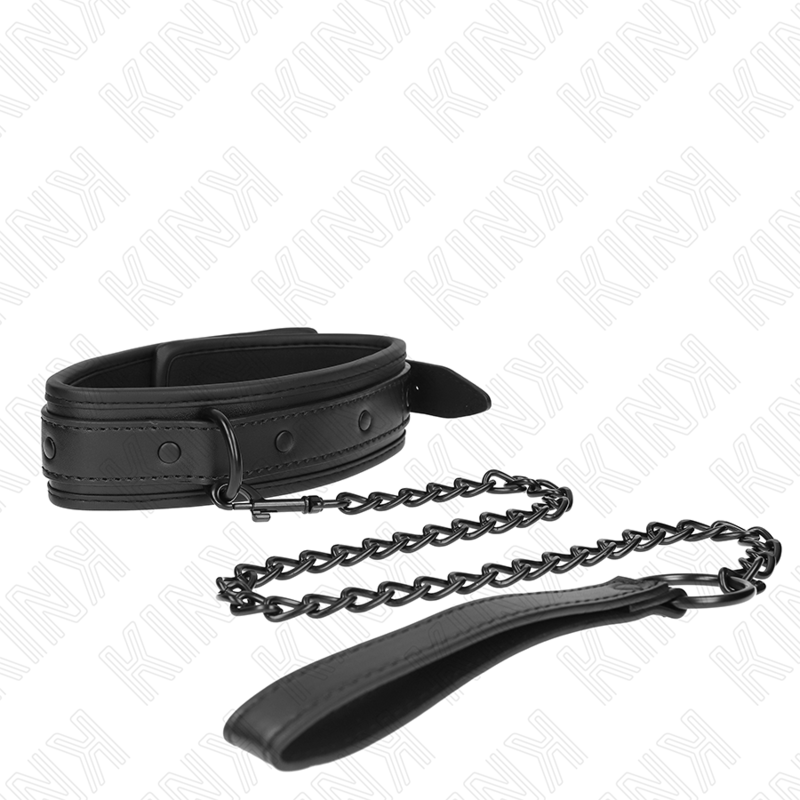 KINK - COLLAR CON CORREA 78 CM BONDAGE DE NEOPRENO MODELO 2 AJUSTABLE 37.5 X 49.5 CM KINK COLLAR & GAG