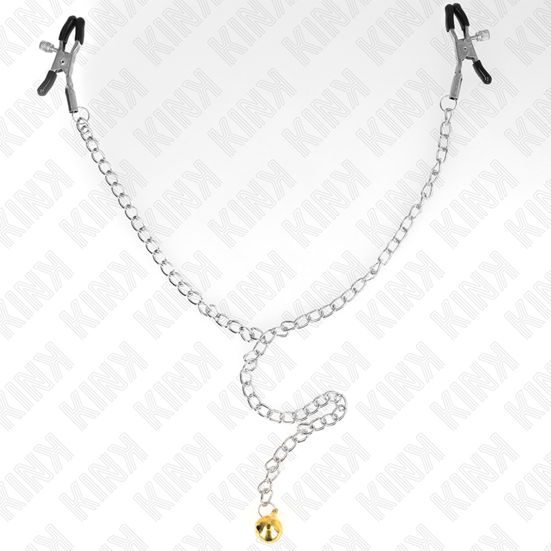 KINK - PINZAS PARA PEZONES CON CAMPANA DORADO Y CADENA 30 CM KINK NIPPLE GRIP