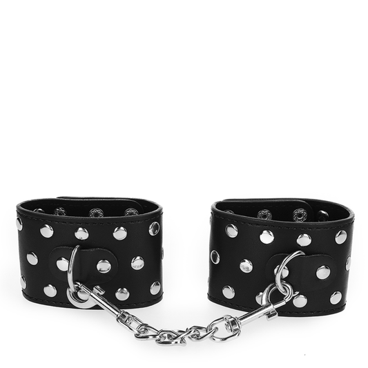 KINK - MUÑEQUERAS CON CIERRE A PRESIÓN LLENO DE TACHUELAS AJUSTABLE NEGRO 19-24 CM X 5.5 CM KINK WRIST RESTRAINT