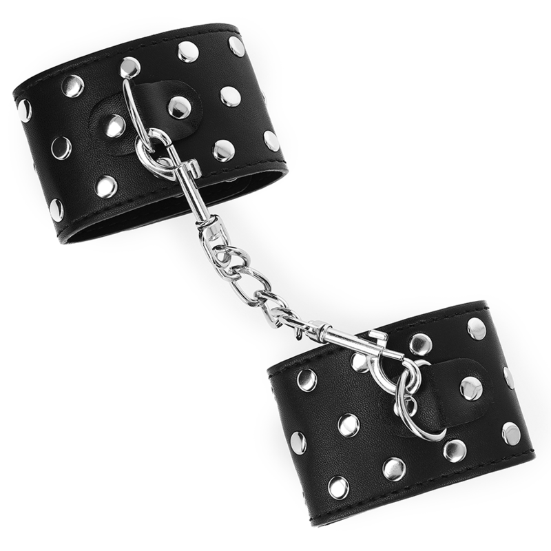 KINK - MUÑEQUERAS CON CIERRE A PRESIÓN LLENO DE TACHUELAS AJUSTABLE NEGRO 19-24 CM X 5.5 CM KINK WRIST RESTRAINT