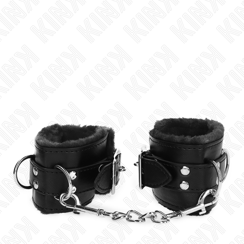 KINK - MUÑEQUERAS FORRADAS NEGRO CON CORREA NEGRO AJUSTABLE 20-29 CM X 5.5 CM KINK WRIST RESTRAINT