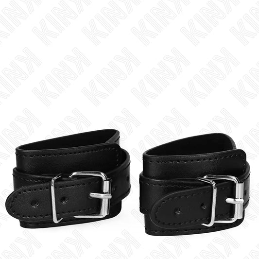KINK - MUÑEQUERAS ESTILO MAZMORRA CON CERRADURA NEGRO AJUSTABLE 21-28 CM X 5.5 CM KINK WRIST RESTRAINT