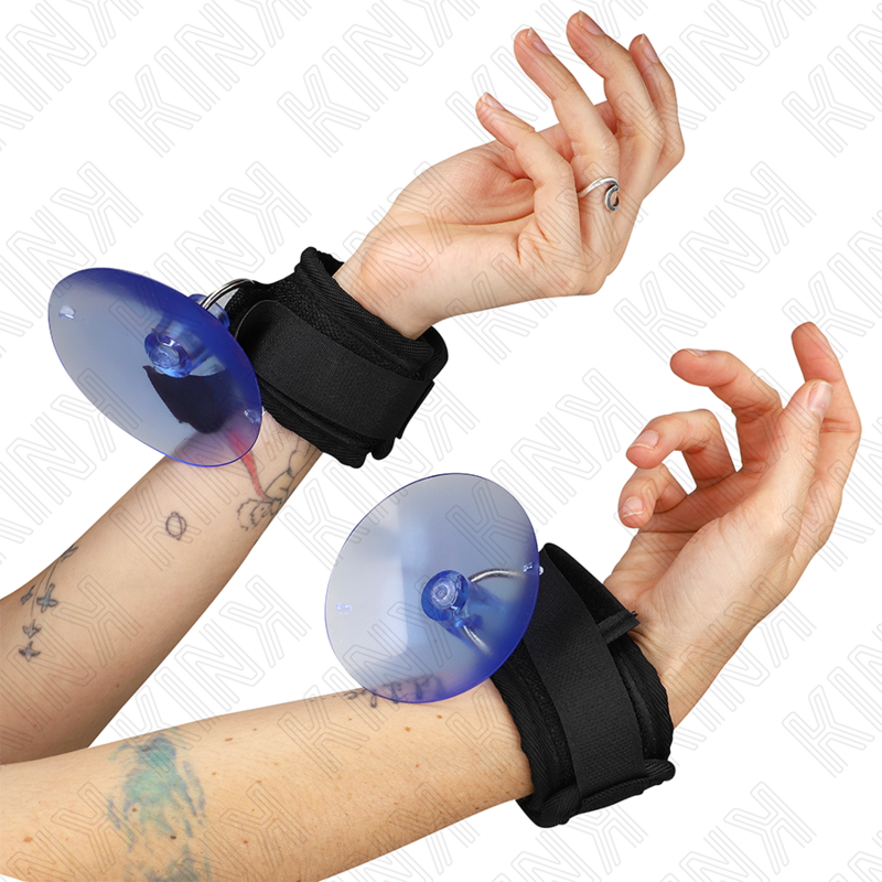 KINK - MUÑEQUERAS CON VENTOSA NEGRO AJUSTABLE 29-40 CM X 5 CM KINK WRIST RESTRAINT