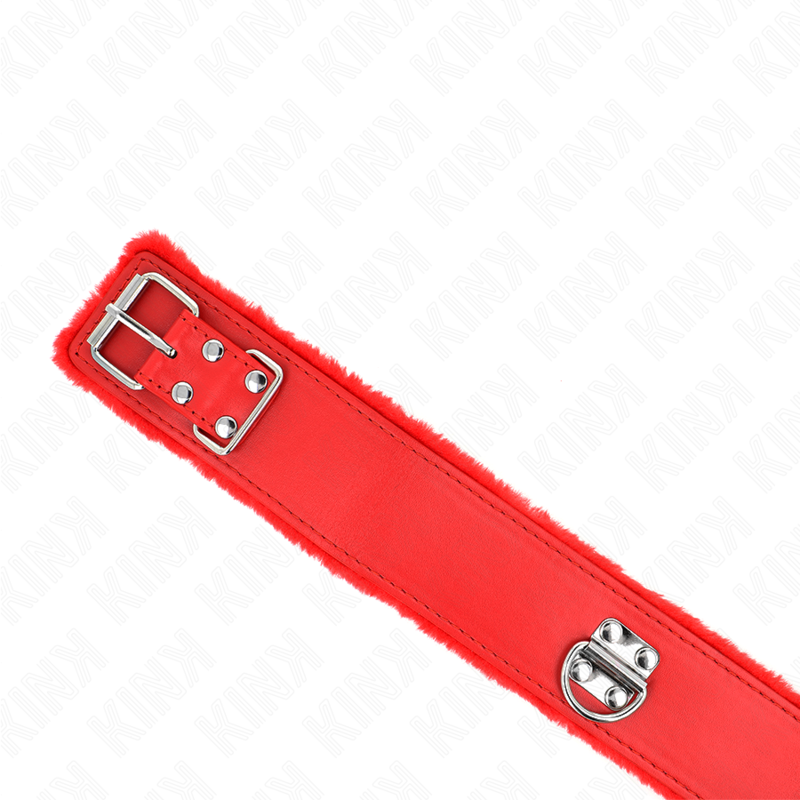 KINK - COLLAR CON CORREA 116 CM CON TACHUELAS PLATEADAS MODELO 4 ROJO AJUSTABLE 40-48 CM X 6 CM KINK COLLAR & GAG