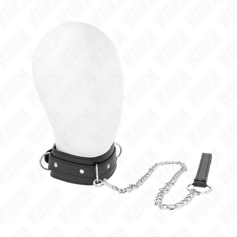 KINK - COLLAR CON CORREA 65 CM 3 ANILLOS MODELO 1 AJUSTABLE 38-49 CM X 5 CM KINK COLLAR & GAG