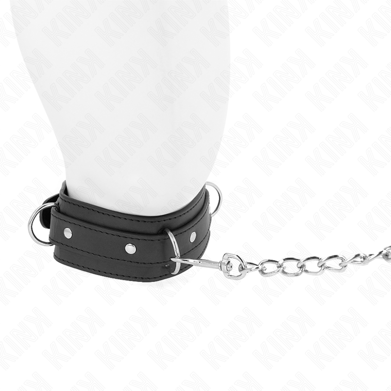 KINK - COLLAR CON CORREA 65 CM 3 ANILLOS MODELO 1 AJUSTABLE 38-49 CM X 5 CM KINK COLLAR & GAG