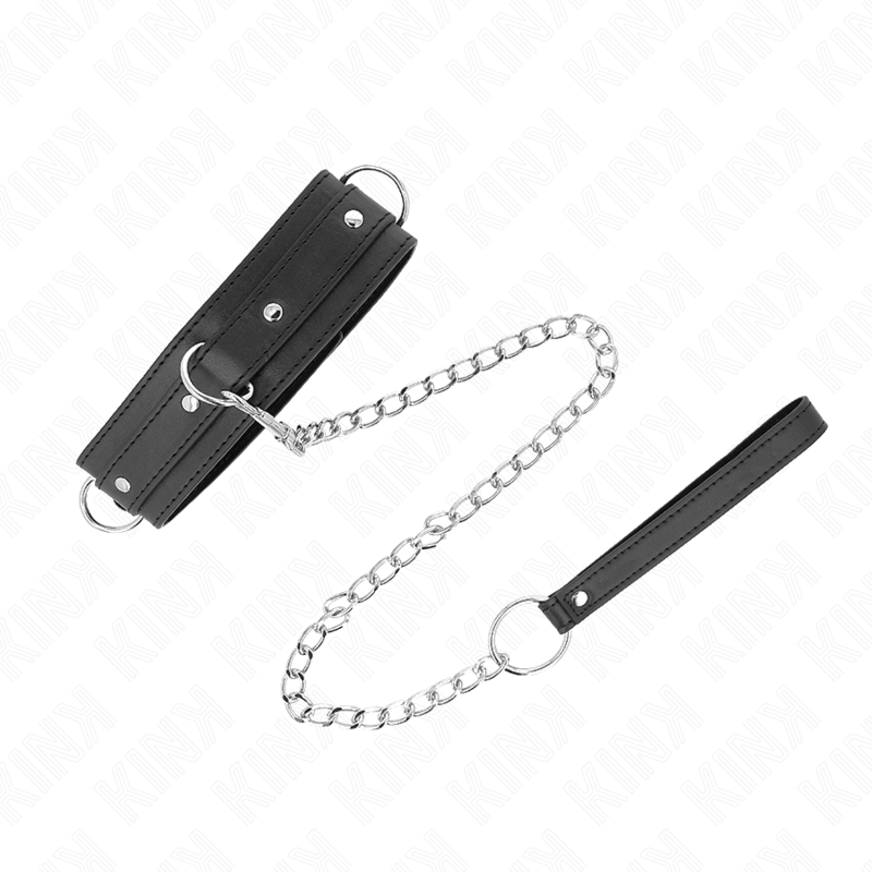 KINK - COLLAR CON CORREA 65 CM 3 ANILLOS MODELO 1 AJUSTABLE 38-49 CM X 5 CM KINK COLLAR & GAG