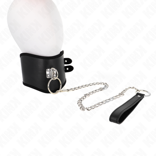 KINK - COLLAR CON CORREA 65 CM ANCHO NEGRO AJUSTABLE 40-55 CM X 10 CM KINK COLLAR & GAG