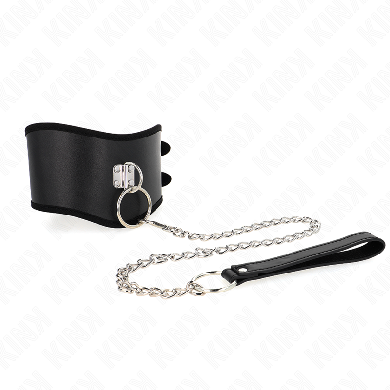 KINK - COLLAR CON CORREA 65 CM ANCHO NEGRO AJUSTABLE 40-55 CM X 10 CM KINK COLLAR & GAG