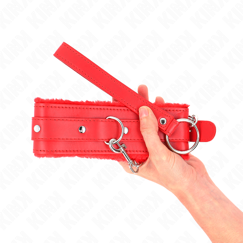 KINK - COLLAR CON CORREA 65 CM CON RESTRICCIONES ROJO AJUSTABLE 36-42 CM X 5.5 CM KINK COLLAR & GAG
