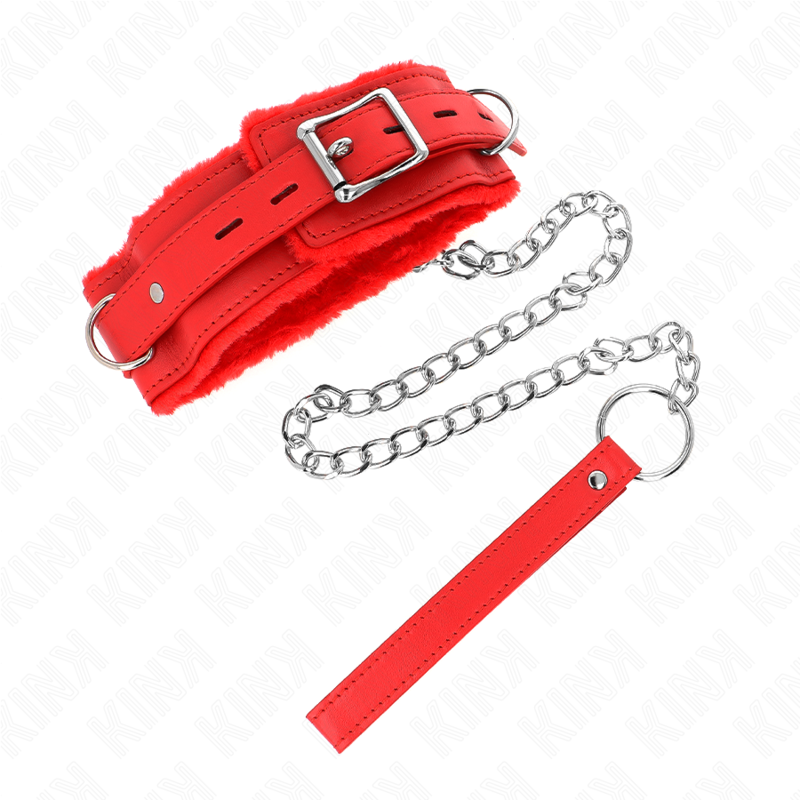 KINK - COLLAR CON CORREA 65 CM CON RESTRICCIONES ROJO AJUSTABLE 36-42 CM X 5.5 CM KINK COLLAR & GAG