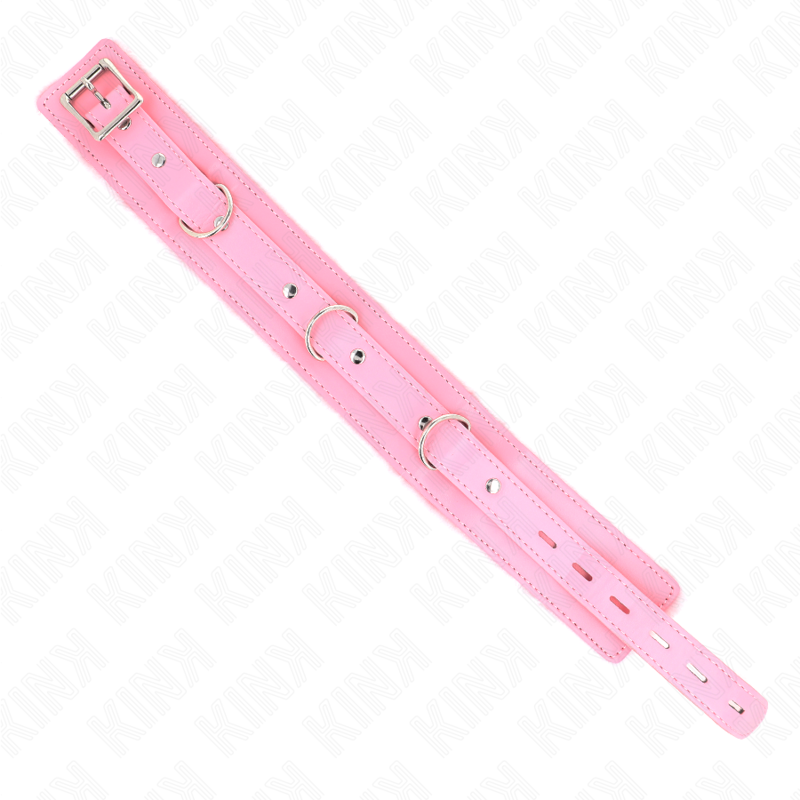 KINK - COLLAR CON CORREA 65 CM CON RESTRICCIONES ROSA AJUSTABLE 36-42 CM X 5.5 CM KINK COLLAR & GAG