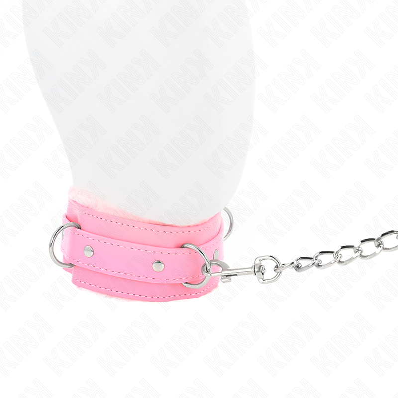 KINK - COLLAR CON CORREA 65 CM CON RESTRICCIONES ROSA AJUSTABLE 36-42 CM X 5.5 CM KINK COLLAR & GAG