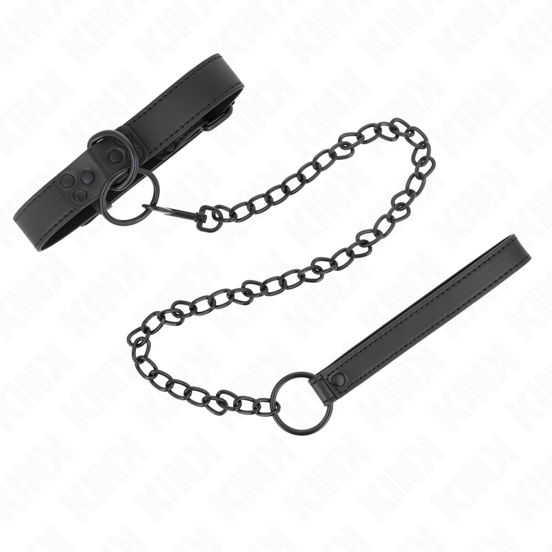 KINK - COLLAR CON CORREA 65 CM OSCURO AJUSTABLE 37-54 CM X 3 CM KINK COLLAR & GAG