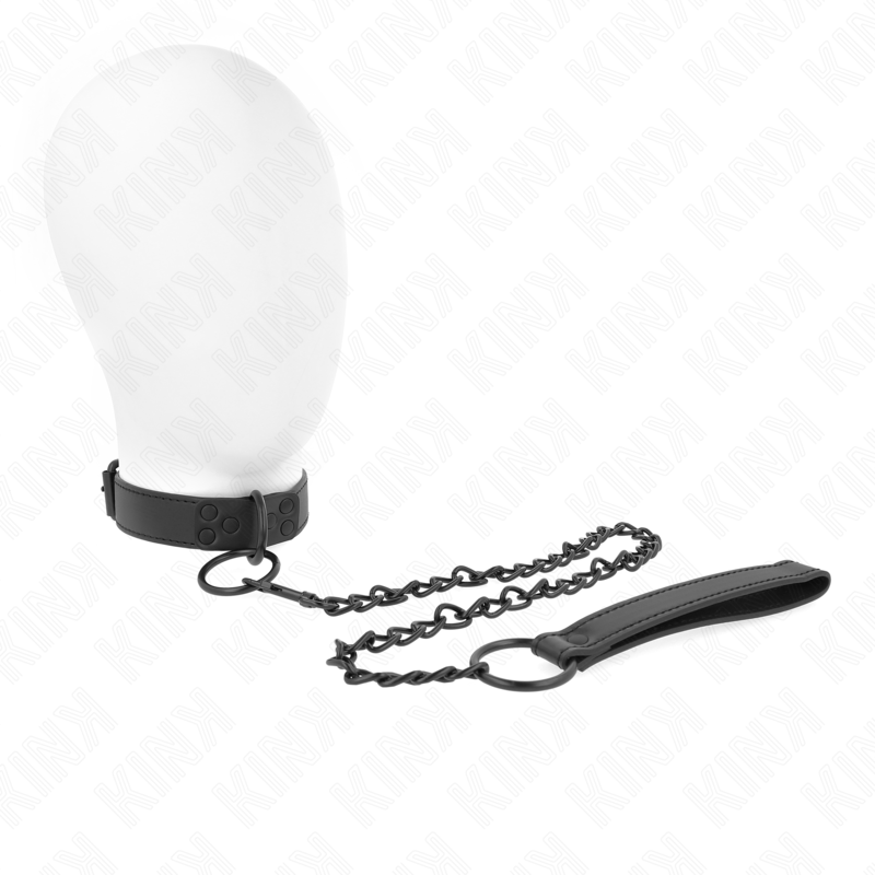 KINK - COLLAR CON CORREA 65 CM OSCURO AJUSTABLE 37-54 CM X 3 CM KINK COLLAR & GAG